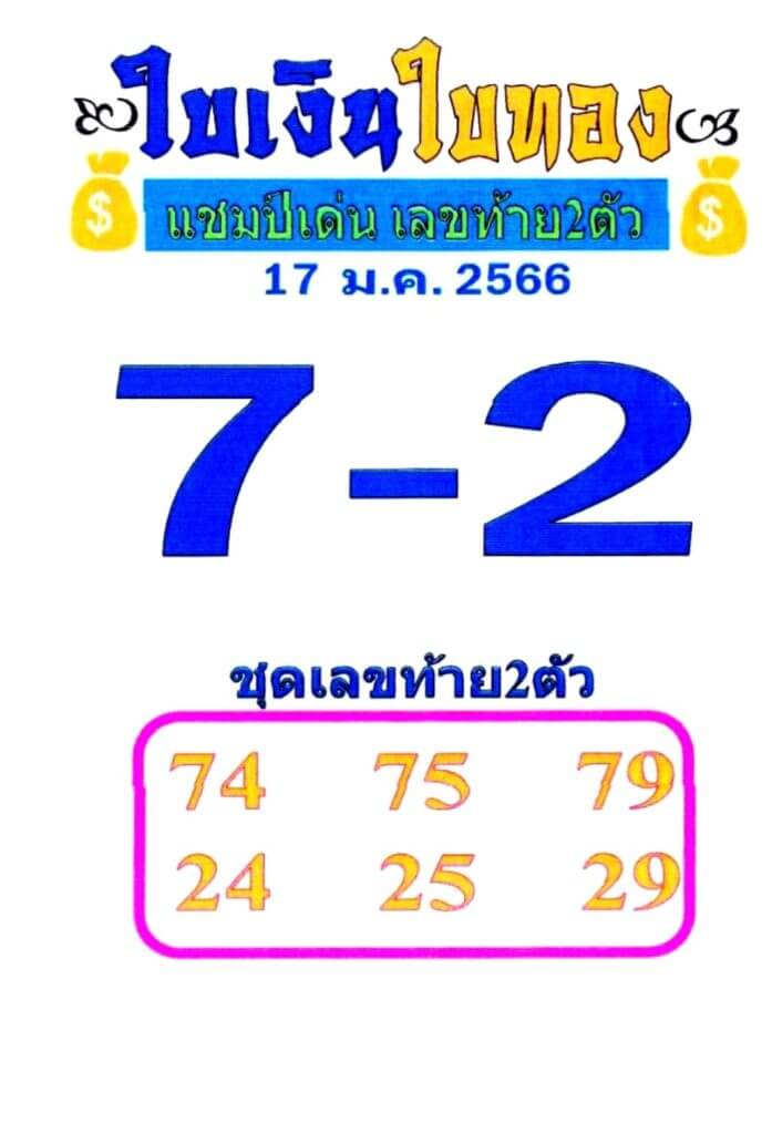 หวยใบเงินใบทอง